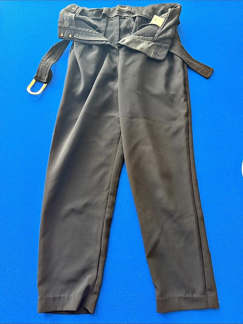 Express High Rise Ankle Pant Black Trousers Waist 00